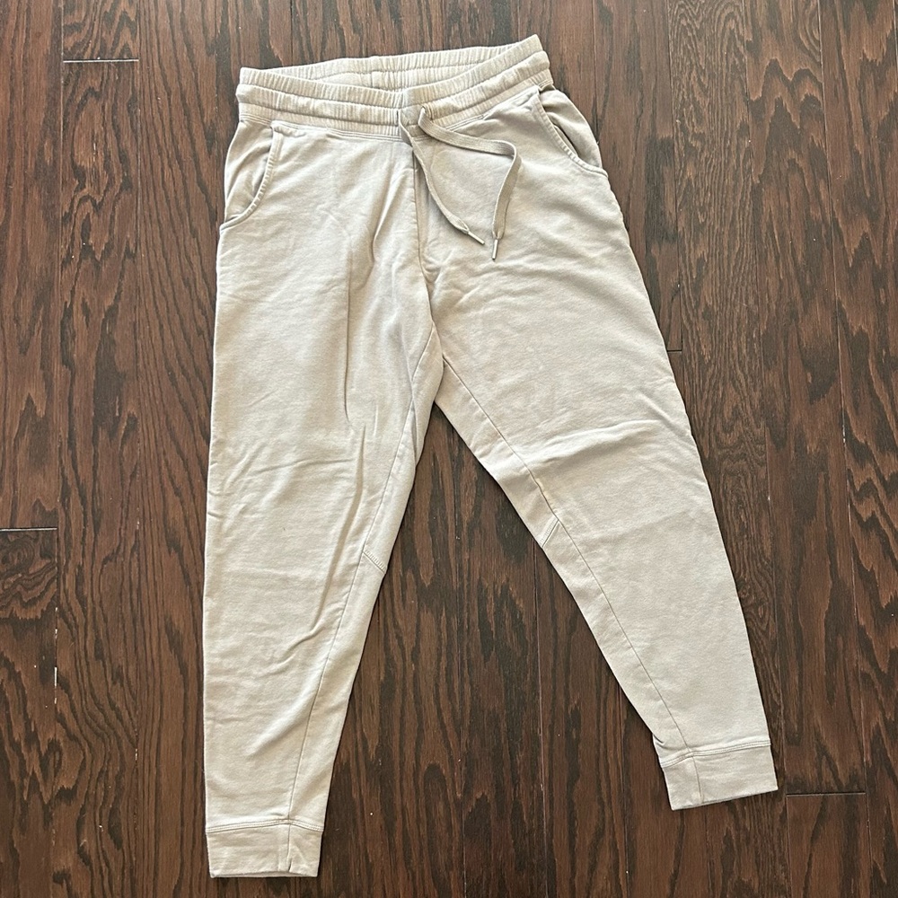 tasc Performance Organic Cotton Varsity Joggers, Size: Women's Small, Color: Tan